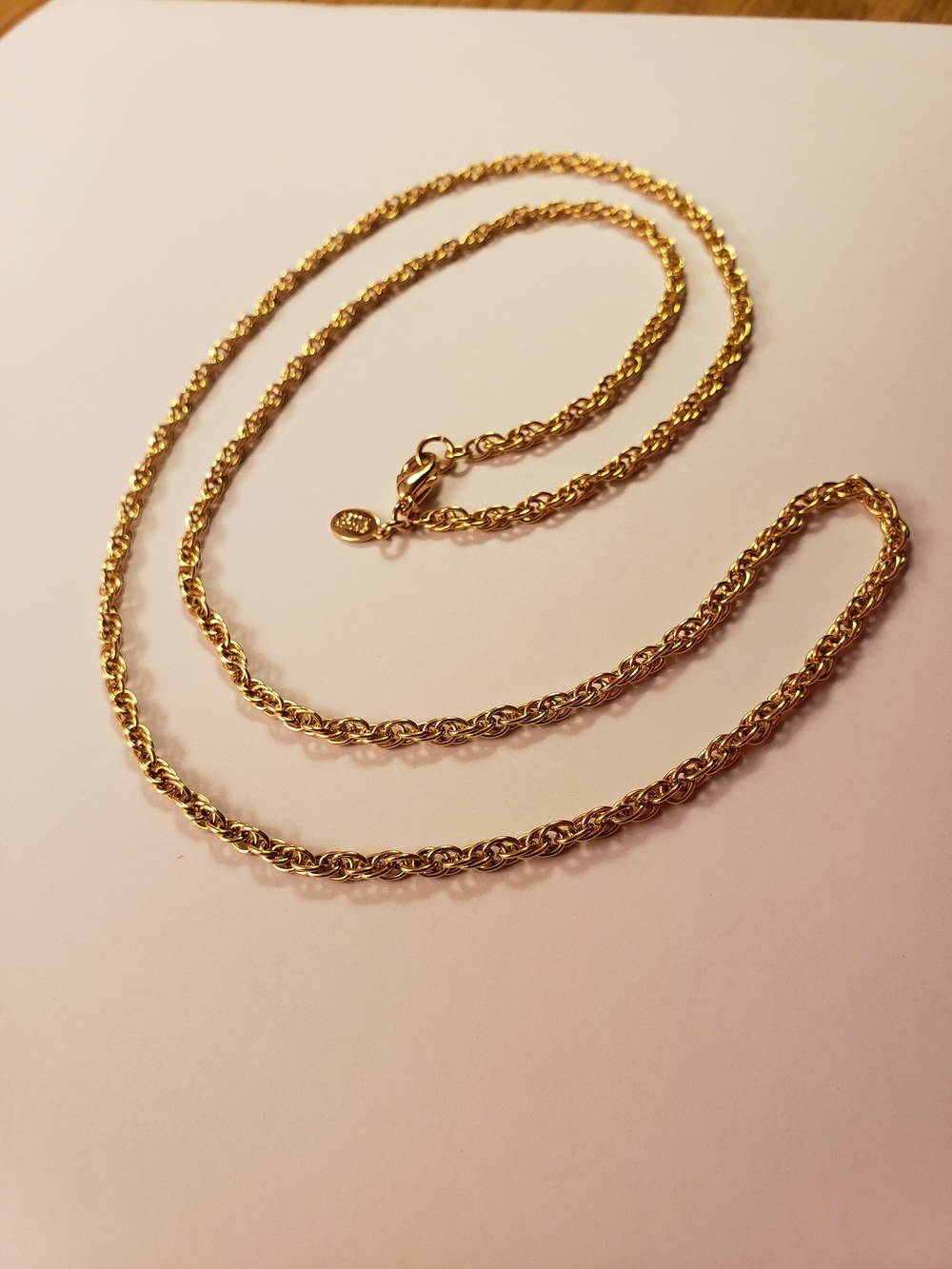 Vintage Gold-tone Rope Necklace Nolan Miller